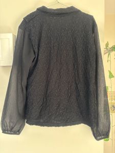 Black Ruffled Blouse