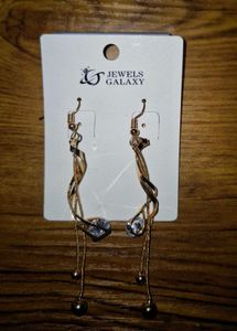 Jewels Galaxy Stone Studded Drop Earrings (NEW)