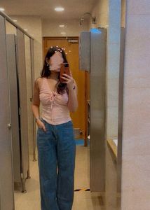 Pink Tie-Front Tank Top