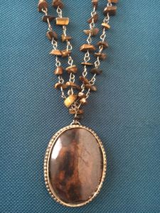 Tiger's Eye Chip Necklace