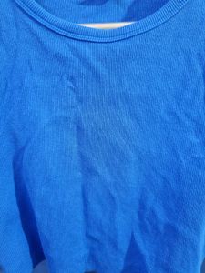 Blue H&amp;M Ribbed Tank Top
