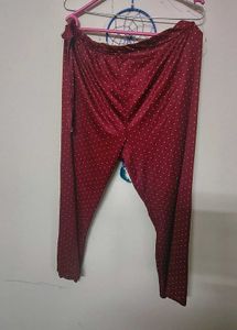 Maroon Polka Dot Night Pant