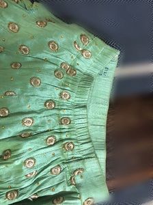 Elegant Green Embroidered Lehenga Choli Set