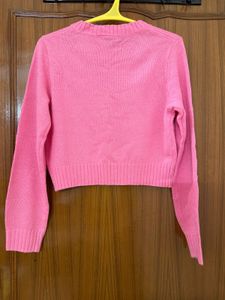 Pink Cropped Sweater