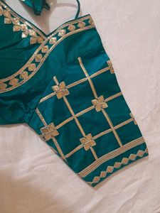 Stunning Teal Embroidered Blouse