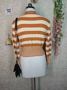 Retro Striped Cardigan