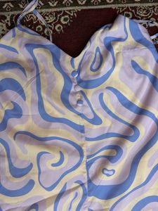 Retro Swirl Print Cami Top with pockets