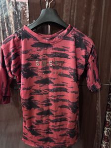 Red &amp; Black Tiger Print Top