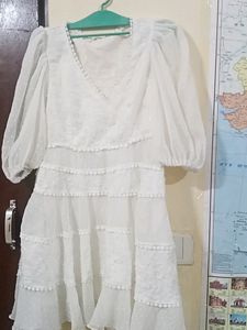 White Top With Thread Work