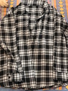 Checks Shirt In Black Nd White