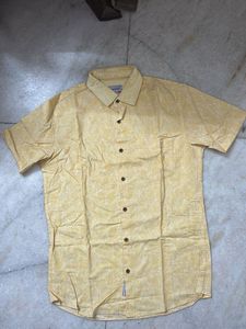 Stylish Yellow Printed Short Sleeve Shirt
