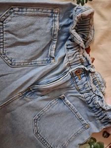 Light Wash Paperbag Waist Jeans