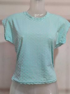 off shoulder Top &amp; blue t shirt