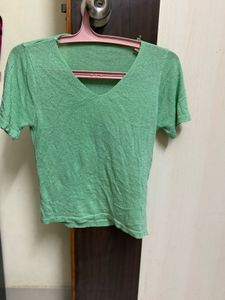 Pastel Green Shiny Top