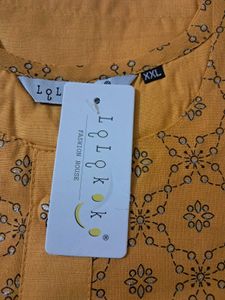 Elegant Mustard Printed Kurta