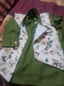 kids Ethnic Jacket with Floral Print