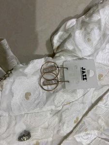 Elegant White Blazer Dress with Belt