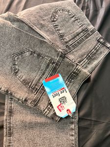 Lee Cooper Grey Wash Wide Leg Jeans