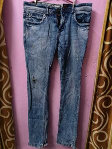 Stylish Blue Distressed Jeans