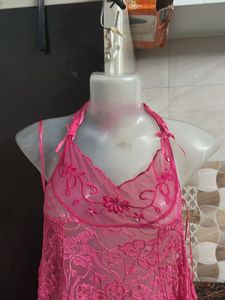pink lace bodydoll nightwear