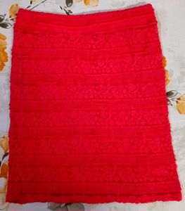 Forever 21 Red Lace Skirt