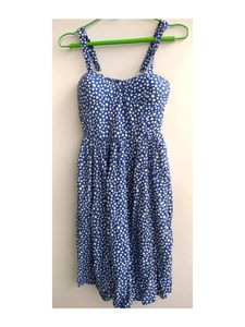 Blue Polka Dots A Line dress