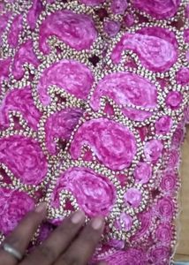 Velvet Flower Saree Lace