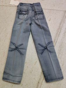 Grey Baggy Multi-Pocket Cargo Jeans