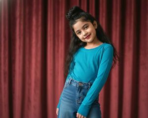 Girl's Blue Long Sleeve Shirt