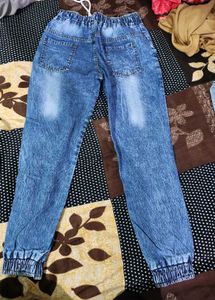 Trendy Blue Jogger Jeans