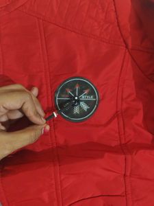 Men's Red Quilted Bomber Jacket