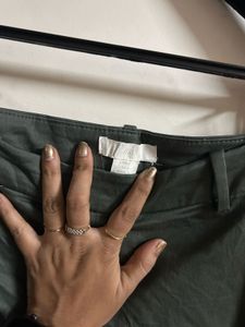 Stylish Women's Dark Green Trousers