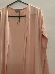 Sheer Peach Duster Cardigan