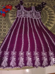 Chikankari A Line Kurti