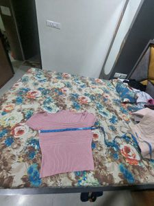 Pink Ribbed Knit Top