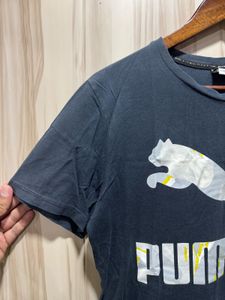 Puma Navy Blue Crew Neck Graphic T-Shirt