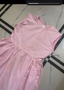 Pink Striped Maxi Dress