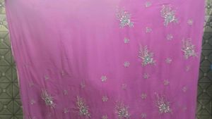 Embroidered Purple Saree