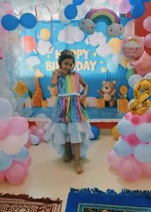 Sparkly Rainbow Tiered Party Dress