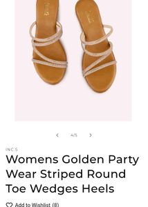 Sparkly Strap Wedge Sandals inc 5