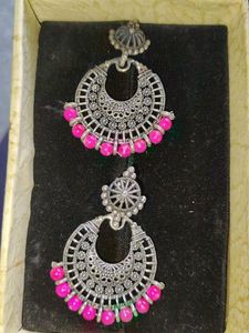 Ethnic Oxidized Jhumka Earrings