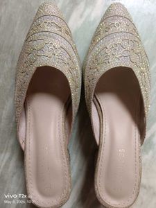 Embellished Pointed Toe Mules