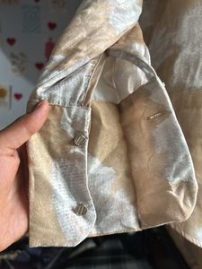 Stylish Beige Floral Print Shirt