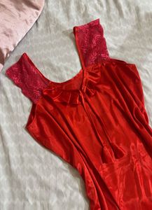 Red Satin Nightgown