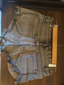 Gray Denim Shorts (S)