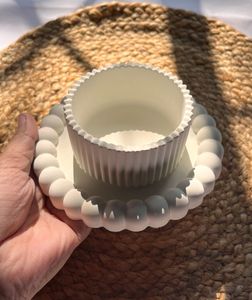 bubble trinket tray with ribbed jar