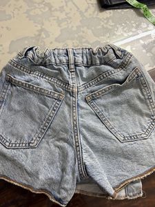 Washed Denim Skirt