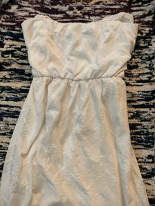 White Strapless Mini Dress