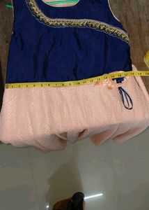 Anarkali-style peach party gown