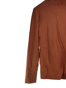 Brown Mock Neck Top LR-9